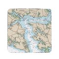 Betsy Drake Betsy Drake CT11548PR 4 x 4 in. Pungo River; NC Nautical Map Coaster - Set of 4 CT11548PR